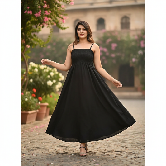 Maxi Black Dress lifestyle